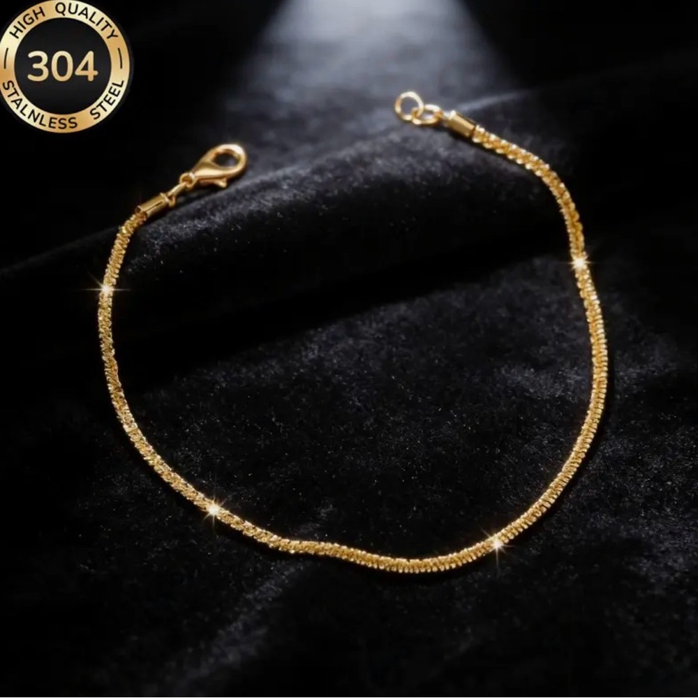 18K Gold Plated 304 Stainless Steel Twist Chain Necklace Elegant Women's Jewelry - Picture 4 of 13